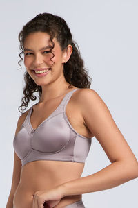 Amante Non Padded Non Wired Elegant Support Bra - Sea Fog — thumbnail 2